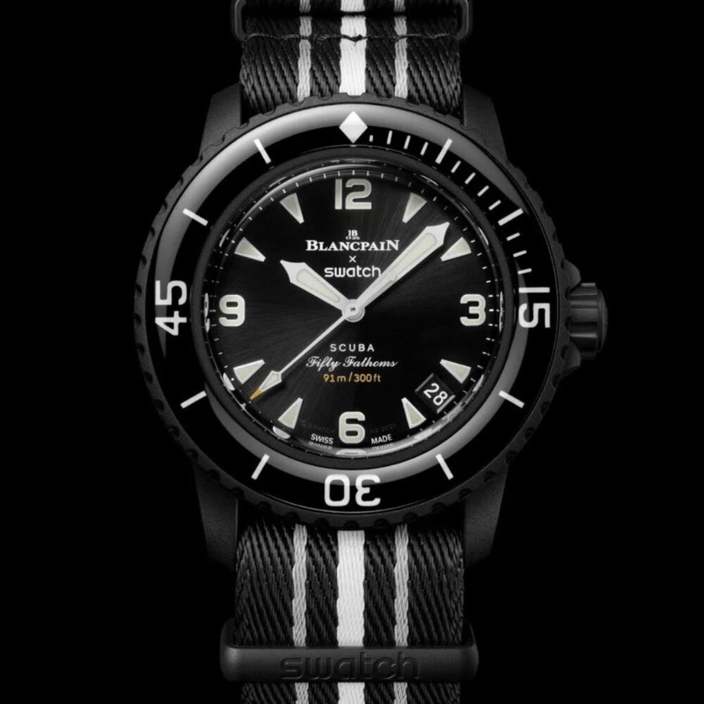 Authentic BLANCPAIN X Swatch Scuba Fifty Fathoms Ocean of Storms Completed Set